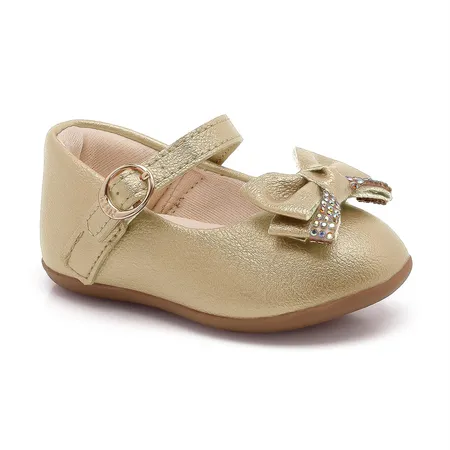 Sapatilha Com Laço Brilhante Infantil Klin Princesa Baby