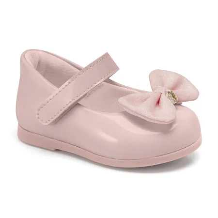 Sapatilha Infantil Klin Princesa Baby Verniz Em Fita Aderente