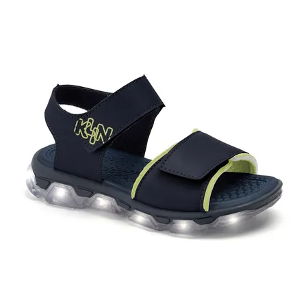 Sandália Papete De Luz Infantil Masculina Klin Light Preta