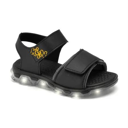 Sandália Papete De Luz Infantil Masculina Klin Light Preta