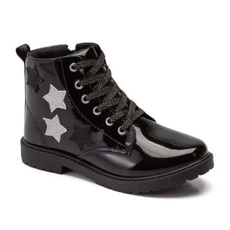 Bota Rock Infantil Feminina Klin Kids Com Estrelas De Glitter