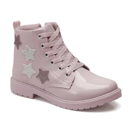 Bota Rock Infantil Feminina Klin Kids Com Estrelas De Glitter