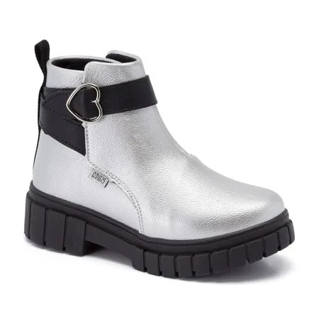 Bota Infantil Tratorada Klin Rock Kids Prata