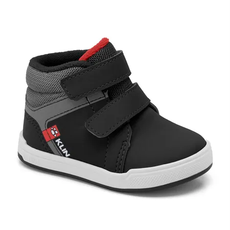 Tênis Infantil Masculino Klin  Botinha Calce Fácil Flyer Baby Em Fitas Aderentes