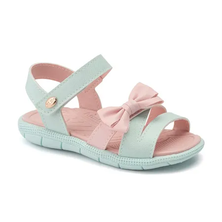 Sandália Papete Infantil Feminina Tic Tac Rosa Com Laço