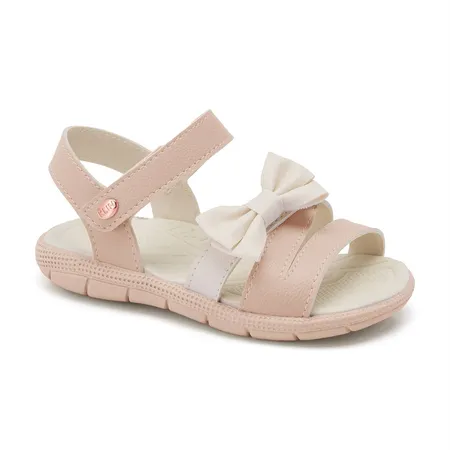 Sandália Papete Infantil Feminina Tic Tac Rosa Com Laço