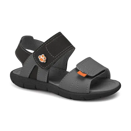Sandália Papete Infantil Masculina Tic Tac Abertura Total Com Patinha