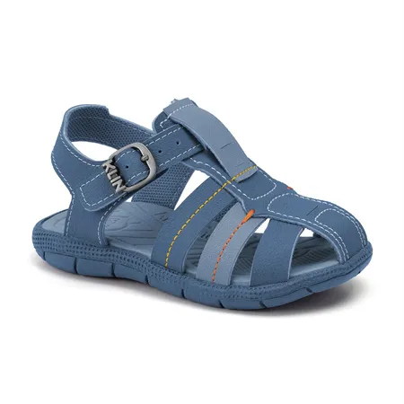 Sandália Infantil Masculina Klin Tictac Casual Fechamento Frontal
