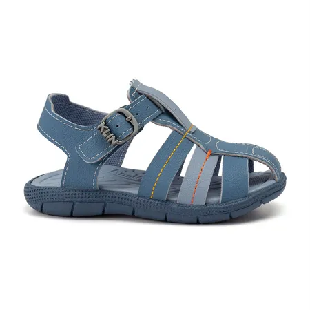 Sandália Infantil Masculina Klin Tictac Casual Fechamento Frontal