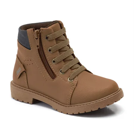 Bota Coturno Infantil Masculino Klin Rock Mini Com Zíper