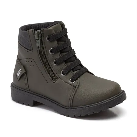 Bota Coturno Infantil Masculino Klin Rock Mini Com Zíper