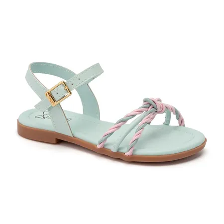 Sandália Infantil Feminina Klin Suami Mini Com Cordão Colorido