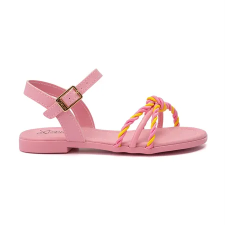 Sandália Infantil Feminina Klin Suami Mini Com Cordão Colorido Sandália Infantil Feminina Klin Suami Mini Com Cordão Colorido