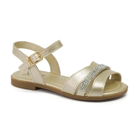 Sandália Infantil Klin Suami Mini Strass Em Fivela