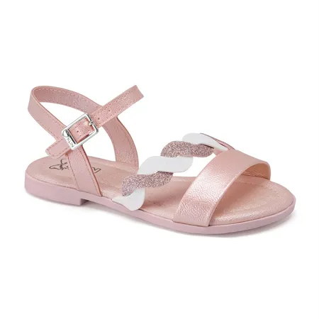 Sandália Infantil Klin Suami Mini Tiras Glitter Cruzadas Em Fivela
