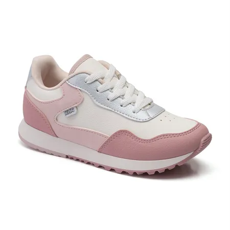 Tênis Infantil Casual Klin Walk Kids Com Detalhes Metalizados Em Cadarço