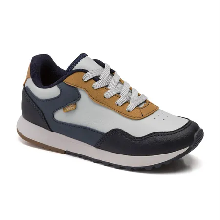 Tênis Infantil Casual Klin Walk Kids Com Detalhes Metalizados Em Cadarço