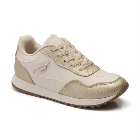 Tênis Infantil Casual Klin Walk Kids Com Detalhes Metalizados Em Cadarço