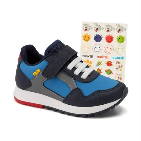 Tênis Infantil Mood Tattoo Klin Walk Mini Fechamento Em Elástico E Fitas Aderentes Acompanha Acessório