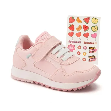 Tênis Infantil Mood Tattoo Klin Walk Mini Fechamento Em Elástico E Fitas Aderentes Acompanha Acessório