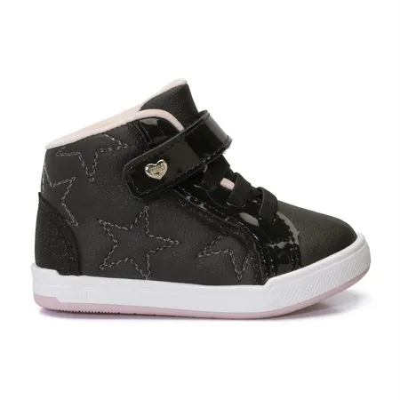 Tênis Infantil Cano Alto Klin Moon Baby Glitter Em Fita Aderente E Elástico Tênis Infantil Cano Alto Klin Moon Baby Glitter Em Fita Aderente E Elástico