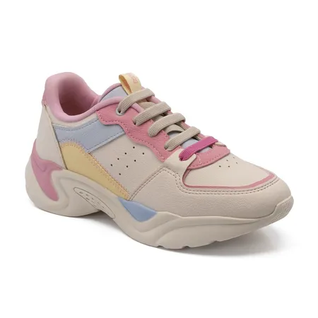 Tênis Infantil Chunky Feminino Klin Hype Multicolorido Fechamento Em Elástico