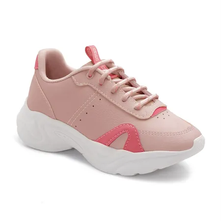 Tênis Infantil Feminino Klin Hype Chunky Super Leve Em Cadarço