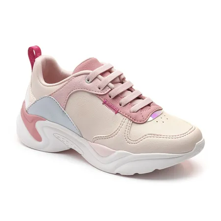 Tênis Infantil Klin Hype Branco Com Estilo Chunky Em Elástico