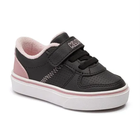 Tênis Infantil Klin Urbano Preto e Rosa com Velcro