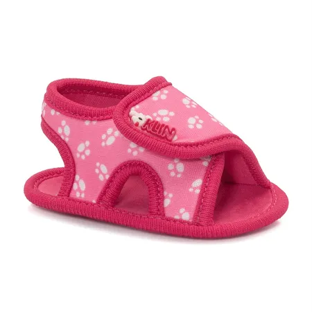 Sapatinho Sandália Klin para Bebê Rosa com Patinhas: Conforto e Fofura em Cada Passinho!