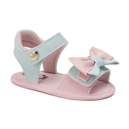 Sandália Para Bebê Klin Biju Com Laçarote