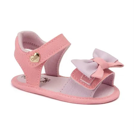 Sandália Para Bebê Klin Biju Com Laçarote