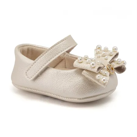 Sapatilha Para Bebê Com Laço Perola Infantil Klin Chantilly