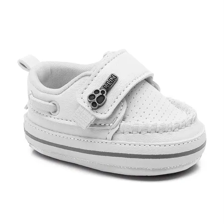 Sapato De Bebê Tipo Mocassim Infantil Klin Pipoca Com Fita Aderente
