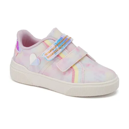 Tênis Infantil Klin Coleção Emoções Sky Tie Dye Holográfico Em Fitas Aderentes