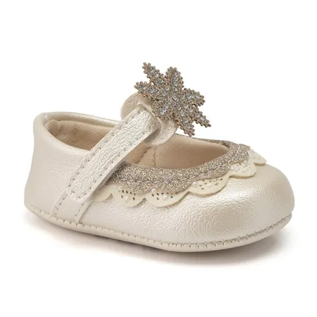 Sapatilha Para Bebê Klin Chantily Com Glitter E Bordados
