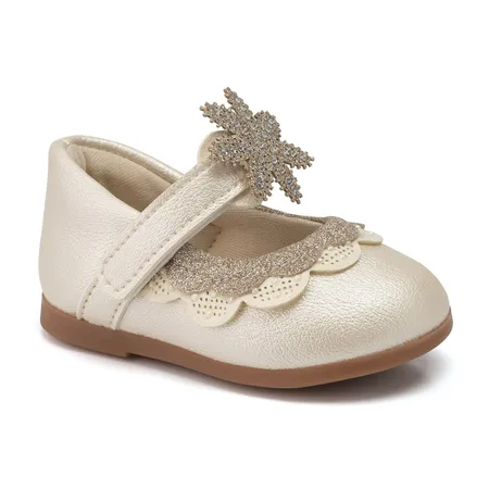 Sapatilha Para Bebê Menina Klin Princesa Baby Com Glitter E Bordados