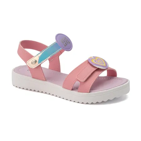 Sandália Infantil Feminina Klin Lola Com Bottons Good Vibes Sandália Infantil Feminina Klin Lola Com Bottons Good Vibes