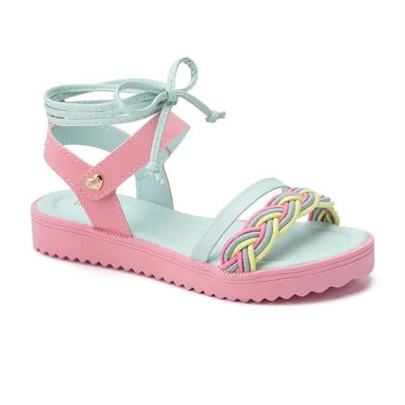 Sandália Infantil Klin Lola Com Amarração Verão