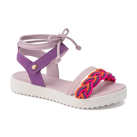 Sandália Infantil Klin Lola Com Amarração Verão