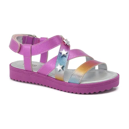 Sandália Infantil Feminina Klin Plataforma Baixa Lola Metalizada