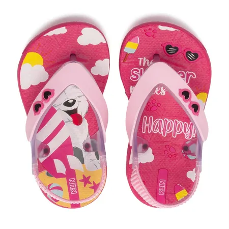 Chinelo Infantil Klin Acqua Print Feminino Calce Elástico