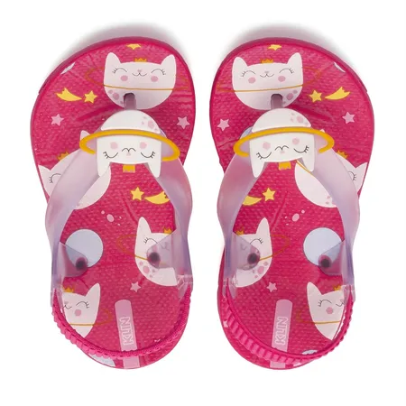Chinelo Infantil Klin Acqua Print Estampa De Gatinho