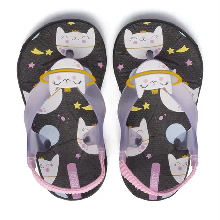 Chinelo Infantil Klin Acqua Print Estampa De Gatinho