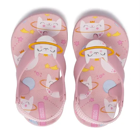 Chinelo Infantil Klin Acqua Print Estampa De Gatinho