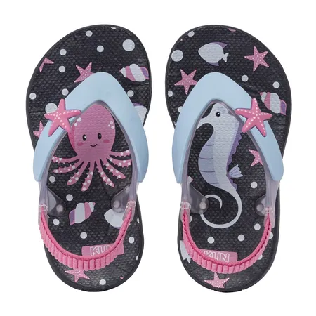 Chinelo Infantil Fundo Do Mar Klin Acqua Print