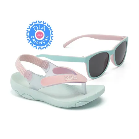 Chinelo Infantil Klin Acqua Print Vem Com Acessório