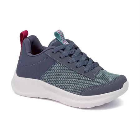 Tênis Casual Infantil Klin Freedom Kids Cinza Em Cadarço