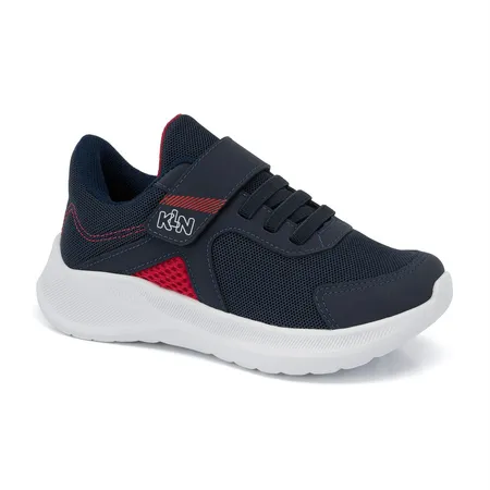 Tênis Infantil KLN Azul Marinho e Vermelho - Leveza e Aventura
