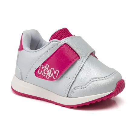 Tênis Para Bebê Casual Com Calce Fácil Klin Walk Baby Couro Sintético